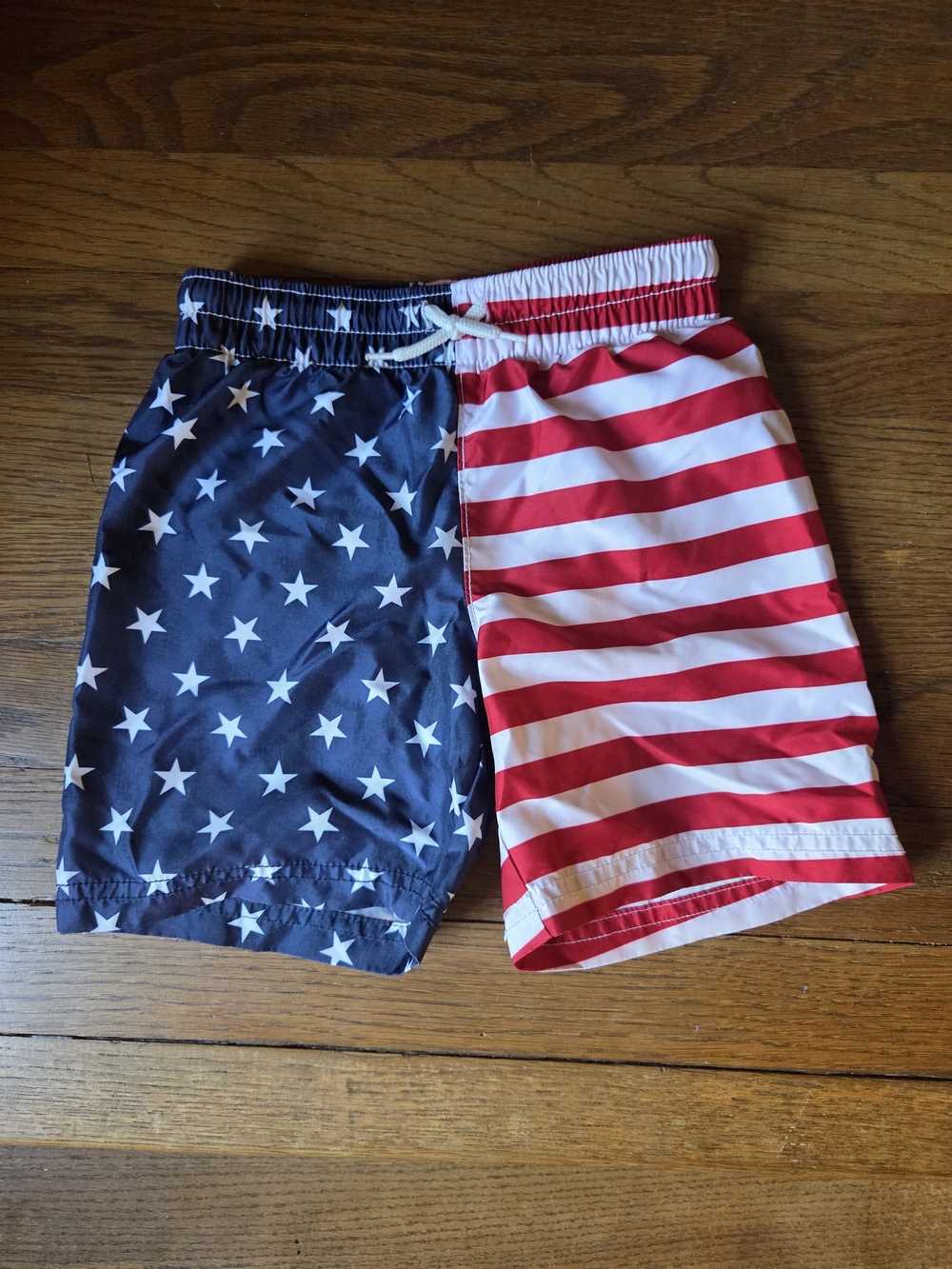 Old Navy Red & Navy American Flag Kids Swim Shorts